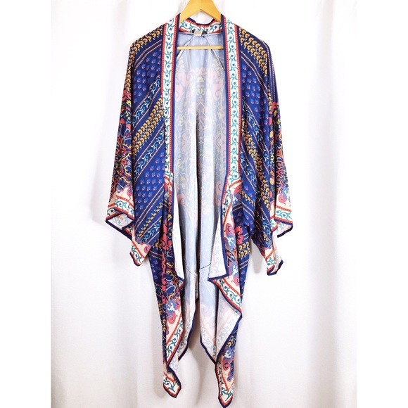 Flying Tomato Draped Kimono Arabesque Print - Picture 6 of 7
